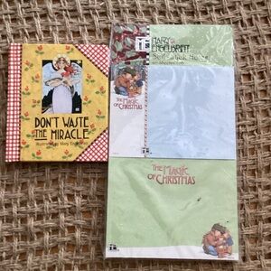 Mary Engelbreit Christmas Book and Sticky Notes Set - Red, Green, Blue